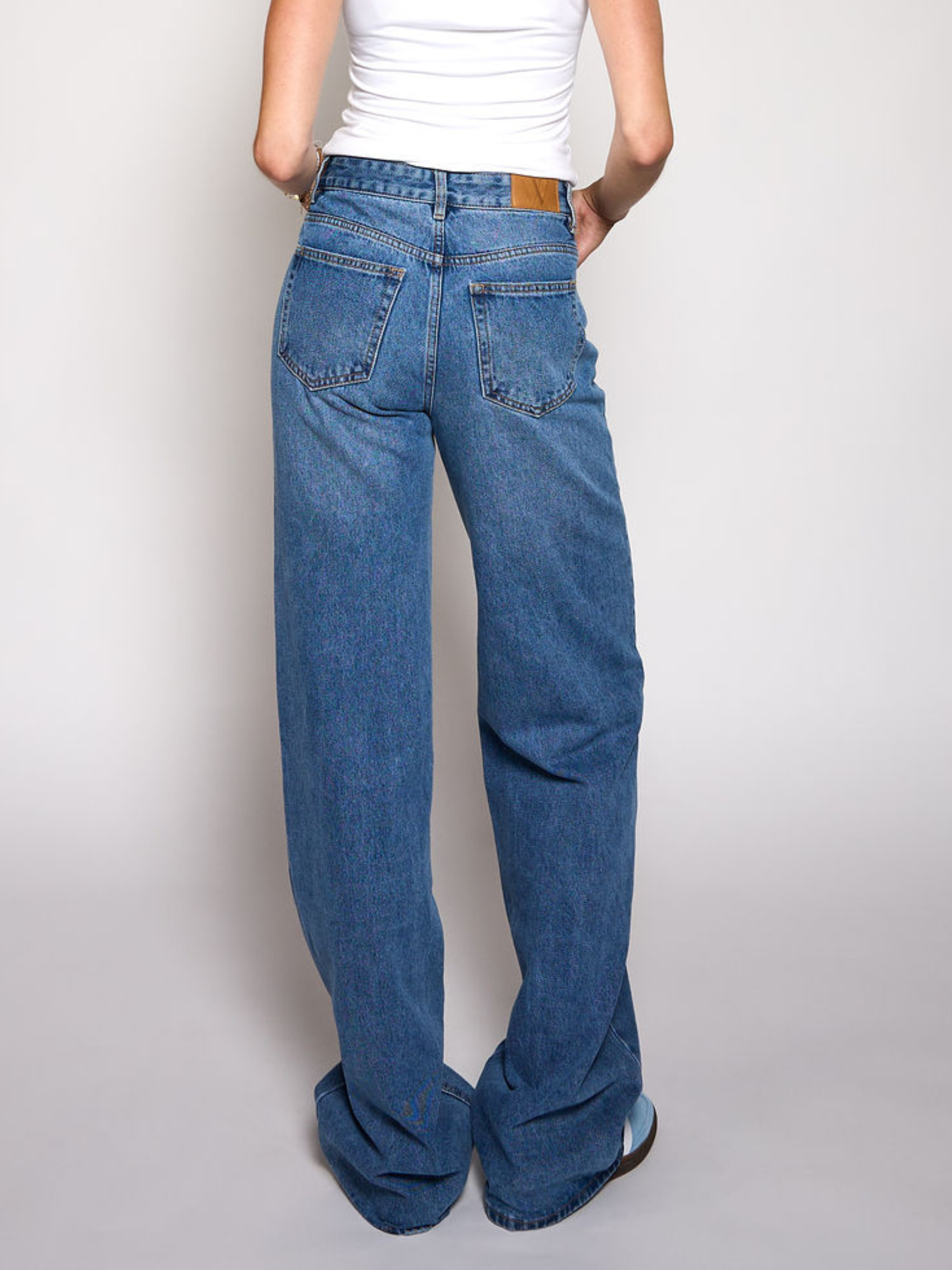 Jade Super Wide Leg Jeans | Mid-waist | Dark blue | Tall