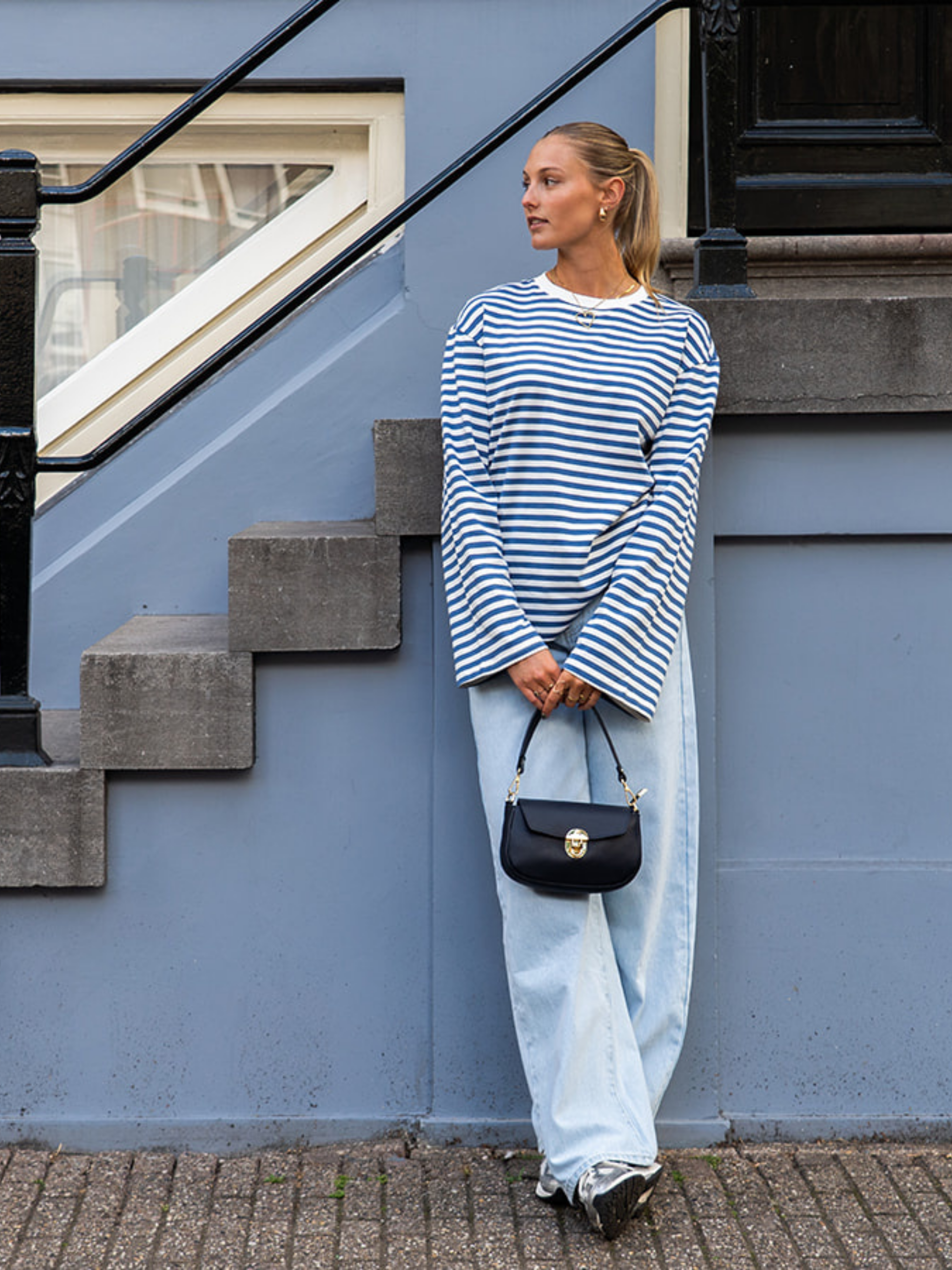 Jade Super Wide Leg Jeans | Mid-waist | Light blue | Tall