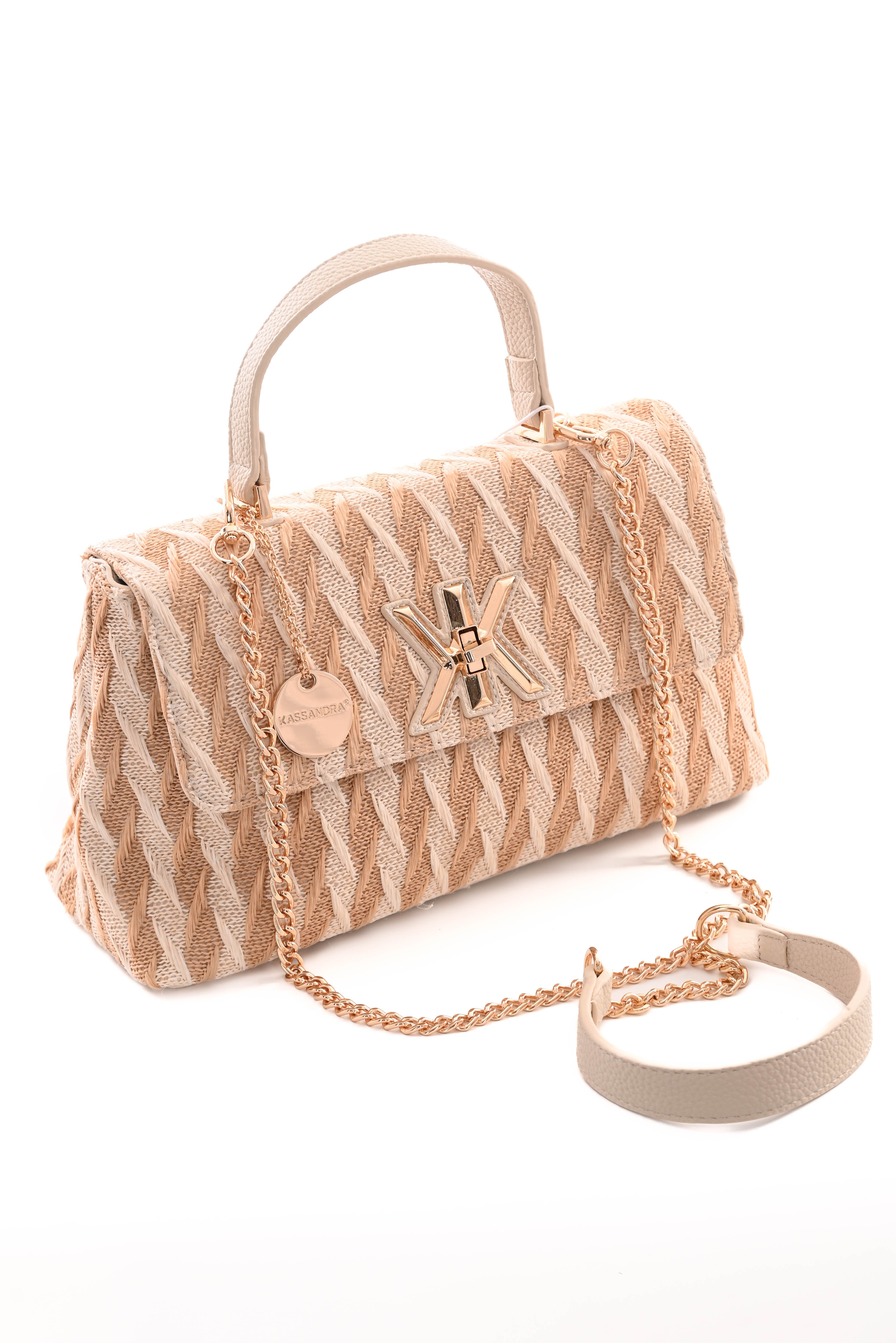 Crossbody tas beige
