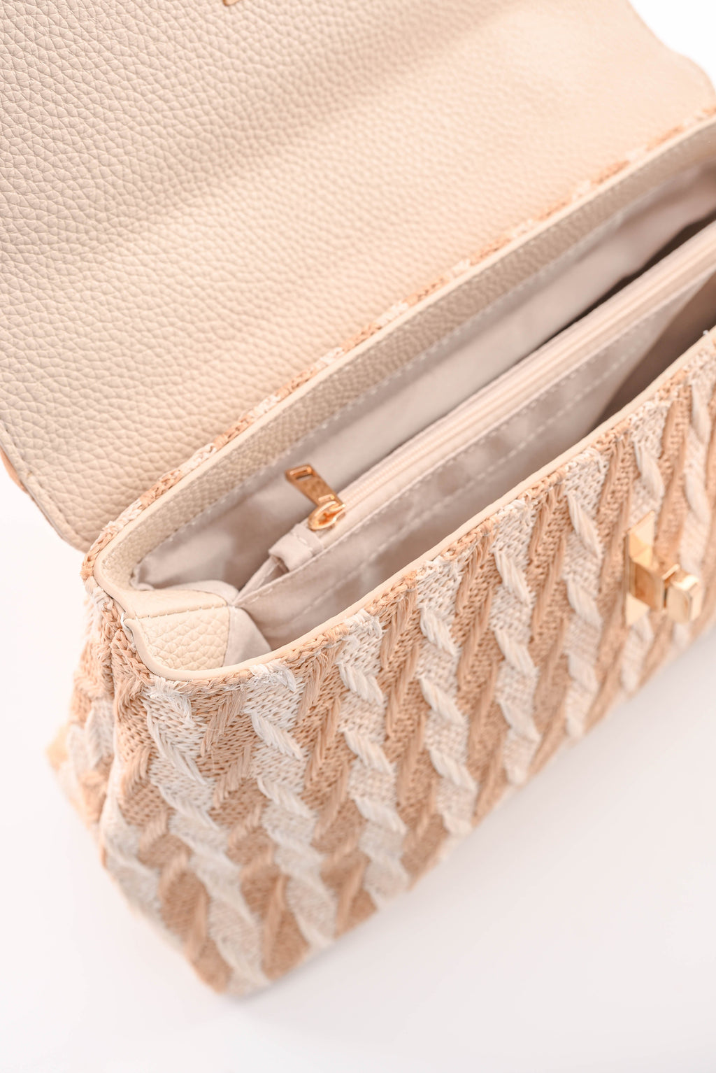 Crossbody tas beige