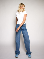 Jade Super Wide Leg Jeans | Mid-waist | Dark blue | Tall
