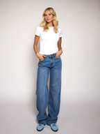 Jade Super Wide Leg Jeans | Mid-waist | Dark blue | Tall