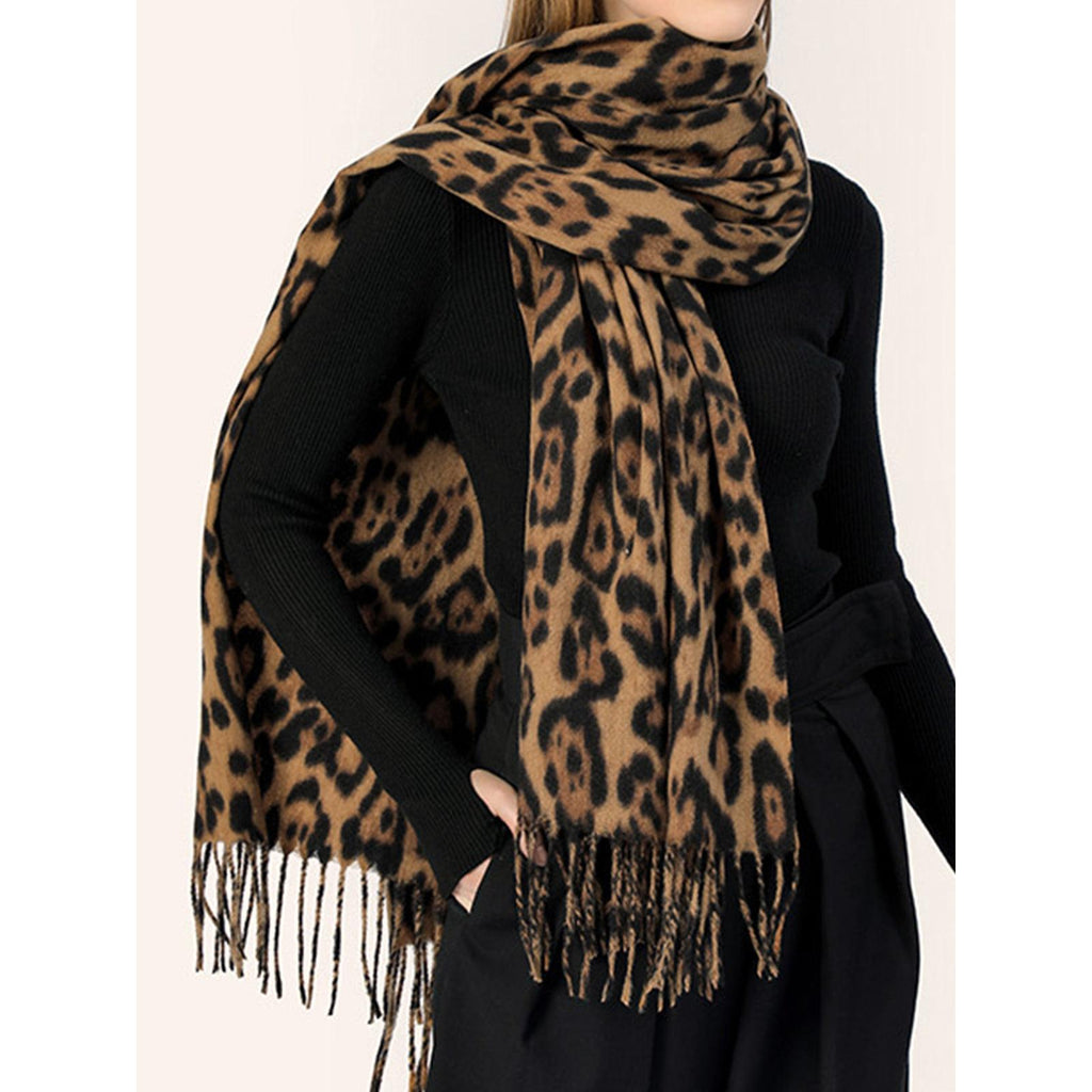 Panthère™ | Warme sjaal met luipaardprint