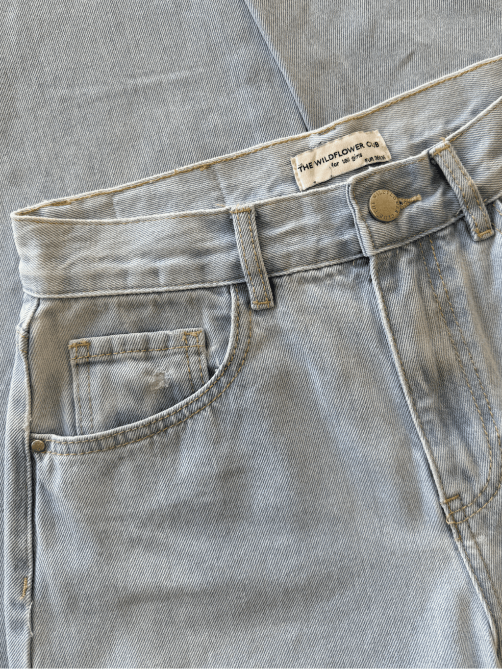 Jade Super Wide Leg Jeans | Mid-waist | Light blue | Tall