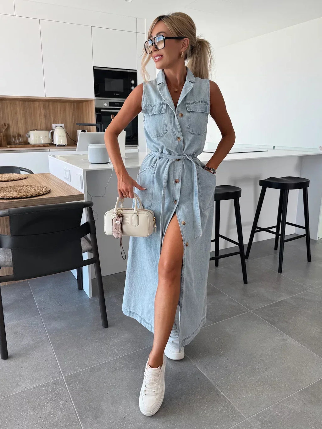 Isabelle |  Zomer Maxi Denim Jurk