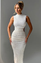 Amber Witte Midi Jurk
