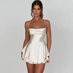 Rugloze Satijn Dress